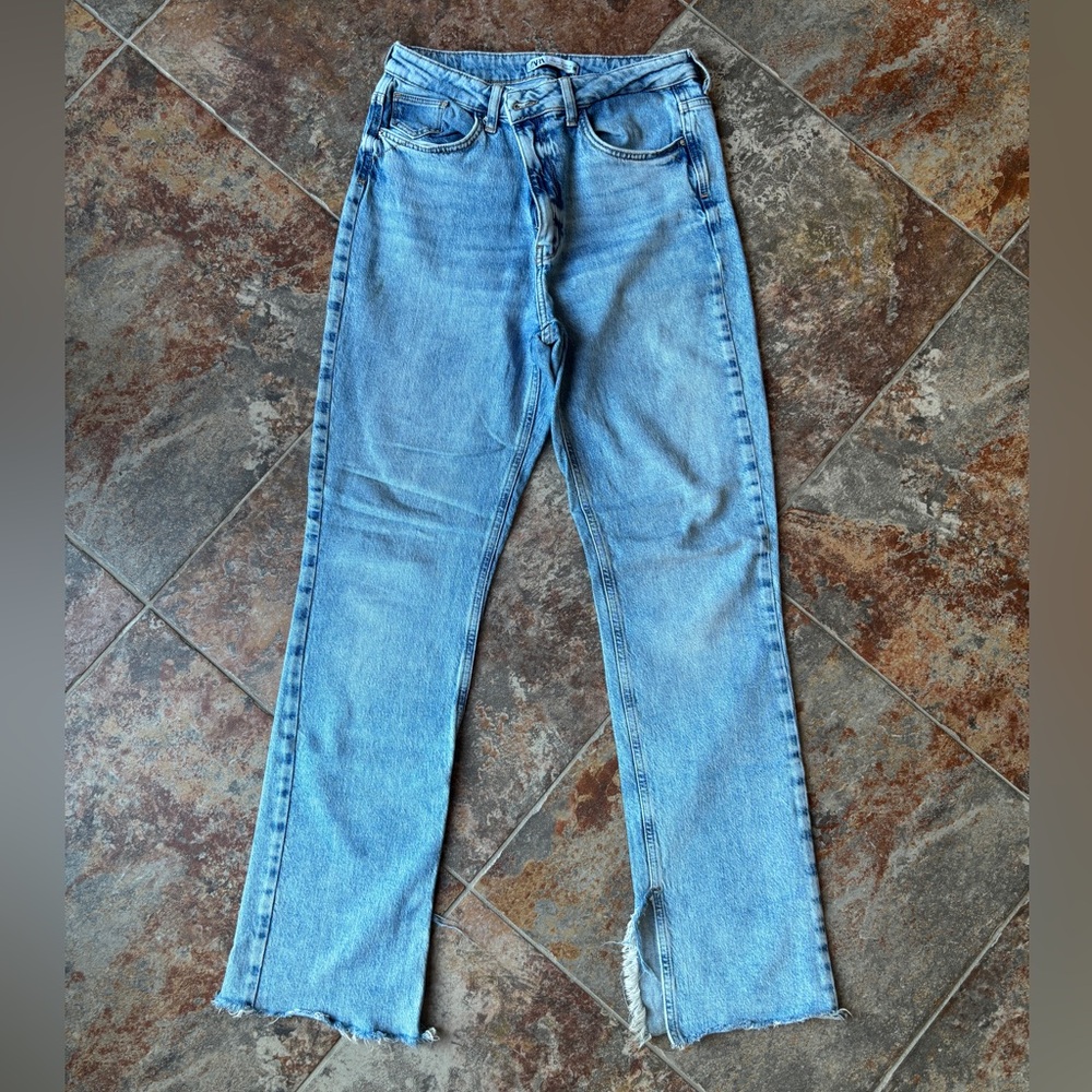 Zara Light Blue Denim Pants